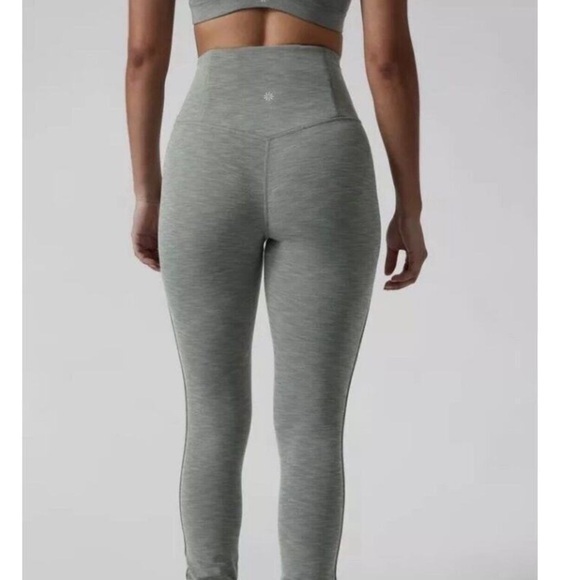 Athleta Heathered Elation Over The Heel Tights Leggings Extra‎ Long Size Small - Picture 1 of 8